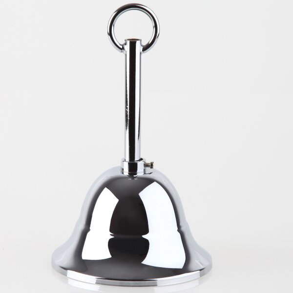 Lampen Baldachin – Metall verchromt, Tulpenform Ø 90 mm × H 61 mm, mit Leuchtenaufhängung für 10er Pendelrohr