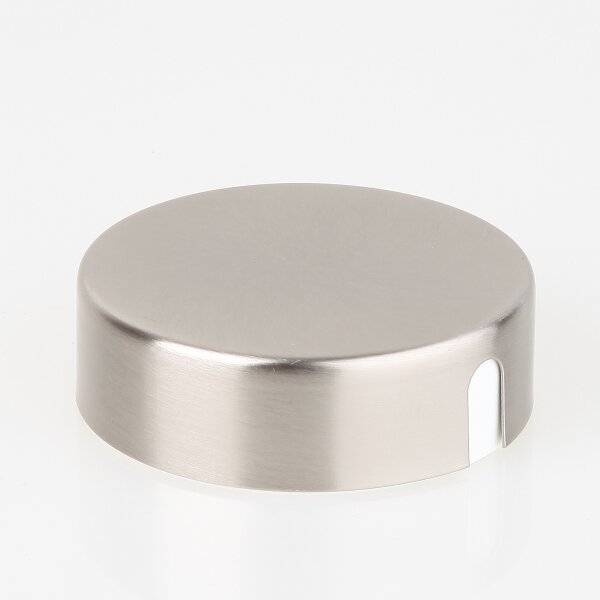 Lampen Abzweig-Baldachin 72 × 22 mm Metall in Edelstahloptik (Nickel matt) mit Zierkappe