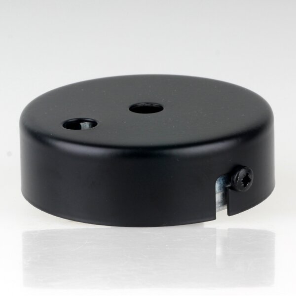 Lampen Zier-Baldachin Metall schwarz Ø 80 mm für 2 Lampenpendel