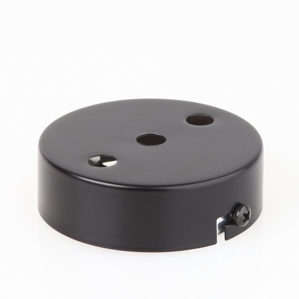Lampen Zier-Baldachin Metall schwarz Ø 80 mm für 3 Lampenpendel