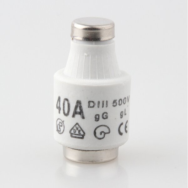 Diazed Sicherungseinsatz DIII 40A 500V – Schmelzeinsatz gL – 10 Stück