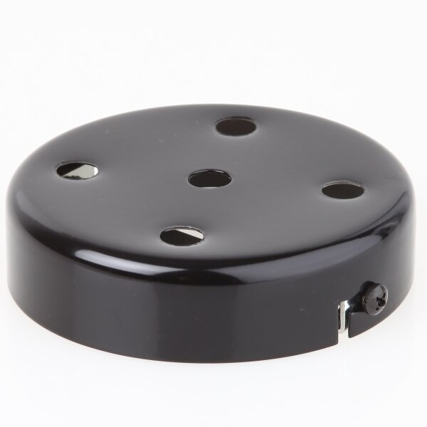 Lampen Zier-Baldachin Metall schwarz 100x25 mm für 5 Lampenpendel