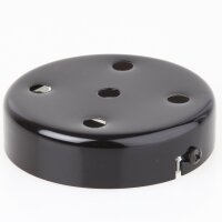 Lampen Zier-Baldachin Metall schwarz 100x25 mm für 5...