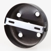 Lampen Zier-Baldachin Metall schwarz 100x25 mm für 5...