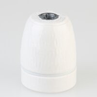 E27 Premium Porzellan-Lampenfassung glasiert, dreiteilig, mit Erdungsanschluss M10x1 IG