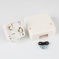 Einbau-Truhentaster weiß – 1-polig, 230V/2A,...