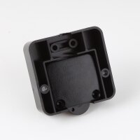 Einbau-Truhentaster schwarz – 1-polig, 230V/2A, mit Gehäuse und Zugentlastung, Interbär 50x50 mm