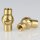 Lampen Kugelgelenk 19x33 mm, Messing roh, M10x1 Innengewinde auf M10x1 Innengewinde 90° kippbar