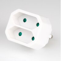 Schutzkontaktstecker-Adapter, weiß – 2...