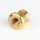 Ziermuffe 18x18 mm Messing – Lampen- und Leuchtenzubehör, M10x1 Innengewinde, roh unbehandelt