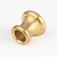 Ziermuffe 22x20 mm Messing – Lampen- und Leuchtenzubehör, 10,5 mm Bohrung, roh unbehandelt