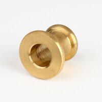 Ziermuffe 22x20 mm Messing – Lampen- und Leuchtenzubehör, 10,5 mm Bohrung, roh unbehandelt