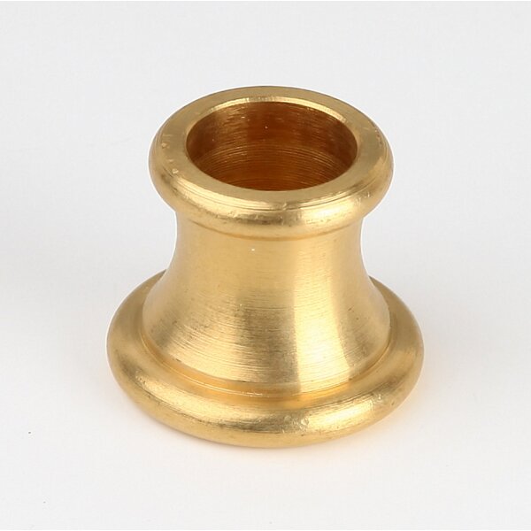 Ziermuffe 25x21 mm Messing – Lampen- und Leuchtenzubehör, 13,5 mm Bohrung, roh unbehandelt