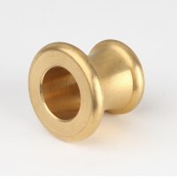 Ziermuffe 25x21 mm Messing – Lampen- und Leuchtenzubehör, 13,5 mm Bohrung, roh unbehandelt