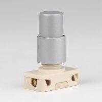 Lampen Druck-Einbauschalter silber – 1-polig,...