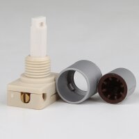 Lampen Druck-Einbauschalter silber – 1-polig,...