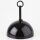 LampenBaldachin Metall schwarz 120x62 mm große Kugelform mit Pendelrohr und Leuchtenaufhänger