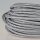 Textilkabel Stoffkabel silber 3-adrig 3x0,75 Zug-Pendelleitung S03RT-F 3G0,75