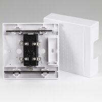 Gong Doppelklang 8V – mechanischer Zweiklang-Gong Ceres in Weiß, Heidemann 116x116x40mm