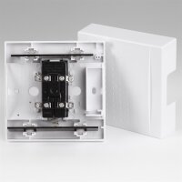 Gong Doppelklang 8V – mechanischer Zweiklang-Gong Ceres in Weiß, Heidemann 116x116x40mm