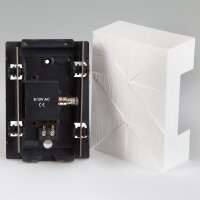 Gong Doppelklang 8–12V – mechanischer Türgong in Polarweiß, Bittorf L114xB79xT40 mm