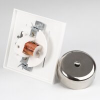 Läutewerk Klingel 8–12V – Unterputz-Klingel in Weiß, Bittorf L80xB80xT42 mm