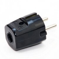 Schutzkontakt-Stecker schwarz – 250V/16A...