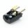 Schutzkontakt-Stecker schwarz – 250V/16A Bakelit-Optik – mit Schraubkontakten und Zugentlastung, Kaiser