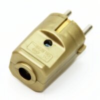 Schutzkontakt-Stecker gold – 250V/16A – mit...