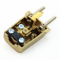 Schutzkontakt-Stecker gold – 250V/16A – mit Schraubkontakten und Zugentlastung, Kaiser