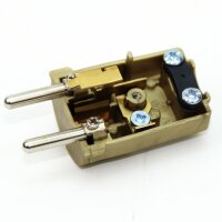 Schutzkontakt-Stecker gold – 250V/16A – mit Schraubkontakten und Zugentlastung, Kaiser