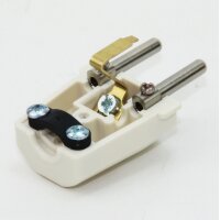 Schutzkontakt-Stecker weiß – 250V/16A – mit Schraubkontakten und Zugentlastung, Kaiser