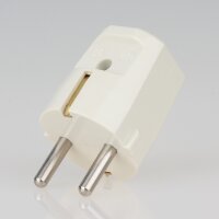 Schutzkontakt-Stecker weiß – 250V/16A – mit Schraubkontakten und Zugentlastung, Kaiser