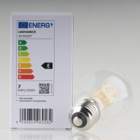 E27 LEDVANCE LED Filament Leuchtmittel klar 6.5W=(60W) 240V 806 lm 2700K warmweiß