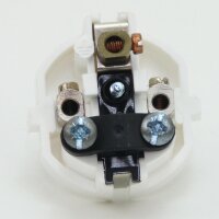 Schutzkontakt-Stecker Winkelstecker weiß – 250V/16A – mit Schraubkontakten und Zugentlastung, Kaiser