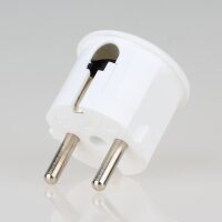 Schutzkontakt-Stecker Winkelstecker weiß – 250V/16A – mit Schraubkontakten und Zugentlastung, Kaiser