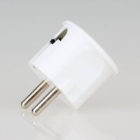 Schutzkontakt-Stecker Winkelstecker weiß – 250V/16A – mit Schraubkontakten und Zugentlastung, Kaiser
