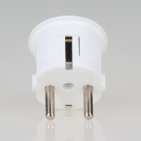 Schutzkontakt-Stecker Winkelstecker weiß – 250V/16A – mit Schraubkontakten und Zugentlastung, Kaiser