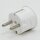 Schutzkontakt-Stecker Winkelstecker weiß – 250V/16A – mit Schraubkontakten und Zugentlastung, Kaiser