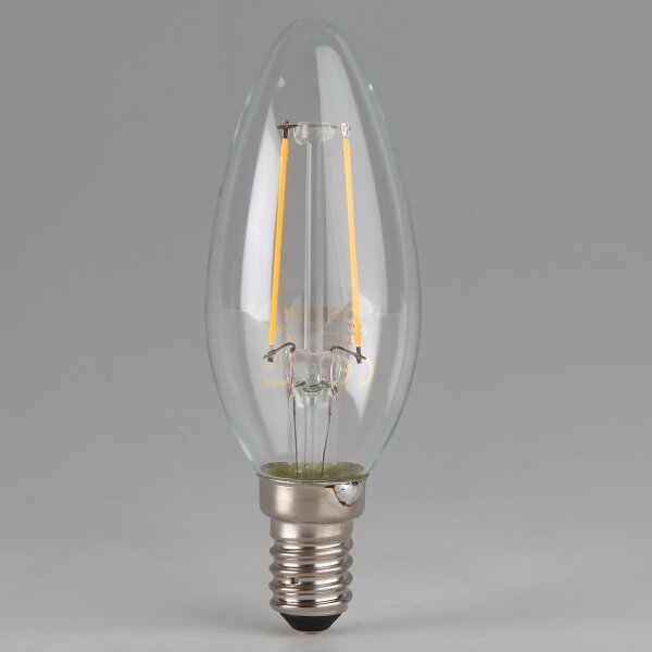 Osram LED Filament Leuchtmittel 2,1W 240V Kerzen-Form klar E14 Sockel warmweiß