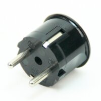 Schutzkontakt-Stecker Winkelstecker schwarz –...
