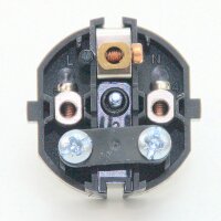Schutzkontakt-Stecker Winkelstecker schwarz – 250V/16A – mit Schraubkontakten und Zugentlastung, Kaiser