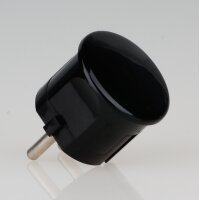 Schutzkontakt-Stecker Winkelstecker schwarz – 250V/16A – mit Schraubkontakten und Zugentlastung, Kaiser