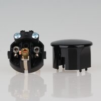 Schutzkontakt-Stecker Winkelstecker schwarz – 250V/16A – mit Schraubkontakten und Zugentlastung, Kaiser