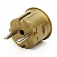Schutzkontakt-Stecker Winkelstecker gold – 250V/16A...