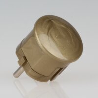 Schutzkontakt-Stecker Winkelstecker gold – 250V/16A – mit Schraubkontakten und Zugentlastung, Kaiser