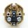 Schutzkontakt-Stecker Winkelstecker gold – 250V/16A – mit Schraubkontakten und Zugentlastung, Kaiser
