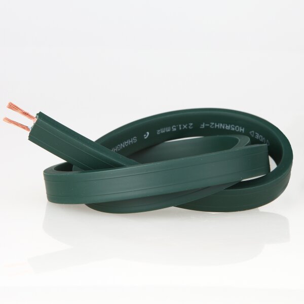 Illu-Flachkabel grün 2x1,5 mm² H05RNH2-F – Meterware