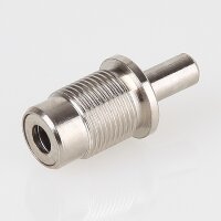 M13x1x12 mm Außengewinde Messing Seilstopper mit Bund, vernickelt, 15x20 mm