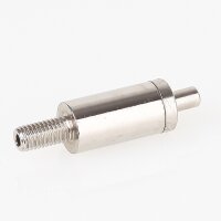 M5x10 mm Außengewinde Messing Seilstopper mit Befestigungsschlitz, vernickelt, 10x30 mm